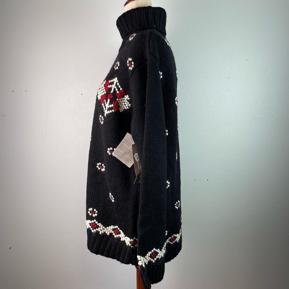 NWT Jones New York Sport Worsted Wool Turtleneck Sweater Size L - Picture 3 of 7